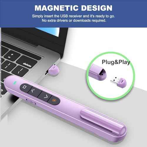 QUI Presentation Clicker with Volume Control, Wireless Presenter Remote — view 4