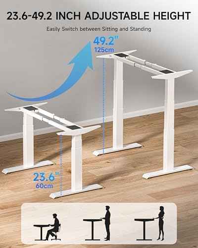 BIZUM Dual Motor 3-Stage Electric Standing Desk Frame,3 Memory Height — view 5