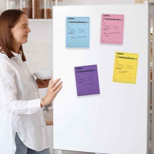 9 Pieces Phone Message Pads for Office Sticky Notes, While You were Out Message Pad Assorted Colors, Self Adhe — view 6
