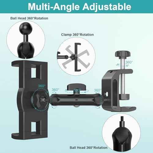Under Cabinet Tablet Mount, Kitchen Tablet Holder iPad Mount for Desk/Table/Board/Chair,Compatible with 4.7~12 — view 3