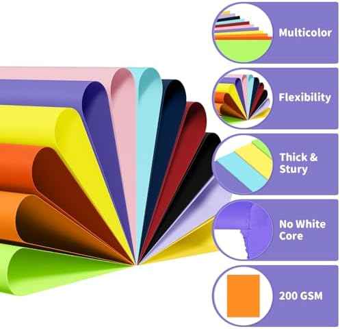 120 Sheets Colored Cardstock 8.5 X 11 Construction Paper 12 Assorted Colors — view 3