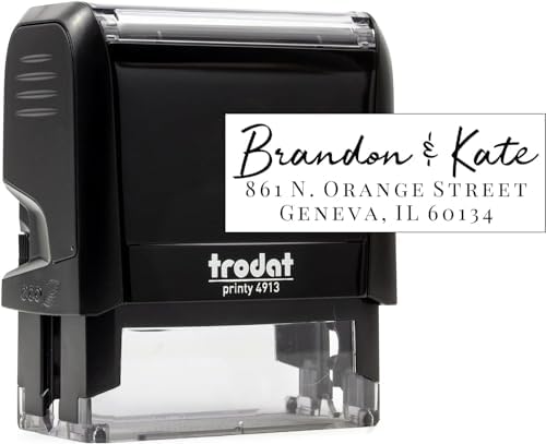 Personalized Self Inking Address Stamp Custom Return Address Stamp for Envelopes, Mail & Wedding Invitations, Custom Address 