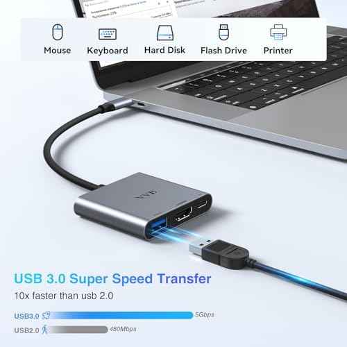 USB C to HDMI Adapter,USB-C Adapter Hub Multiport Digital AV Converter — view 4