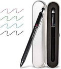 5-in-1 Stylus Pen&Multicolored Pen in One, Multifunction Pen with Metal Gift Box,Black Blue Red Green Ballpoint Pen for Table