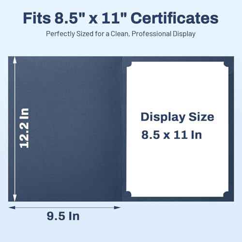 SUNEE Certificate Holders(Navy Blue, 30 Packs), Diploma Covers Gold Foil Border, for Letter Size 8.5x11 Certif — view 5