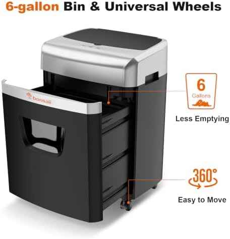 Bonsaii 120-Sheet Autofeed Micro-Cut 30-Min Run Heavy Duty Paper Shredder — view 6