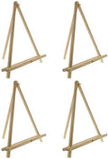 U.S. Art Supply 12" Natural Wood Tabletop Easel (4 Pack) - Adjustable