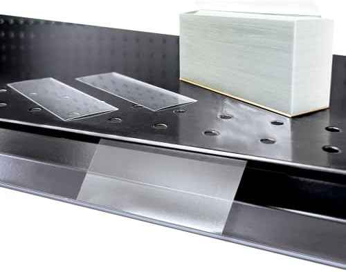 Price/Data Channel Label Holder Chips, 250 Pack, Clear Plastic Tags, 2" L x 1.25" H, 7.5 Mil Thick, Gondola Shelf Edge, Shelf
