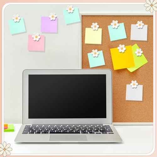 Sawysine 60 Pcs Cute Push Pins Decorative Push Pins Thumb Tacks Colorful Flower Pushpins, Flower Thumb Tack fo — view 6