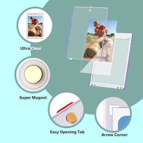 20 Pack 35pt Sleeved Card Magnetic Holders with 30 Soft Sleeves — view 3