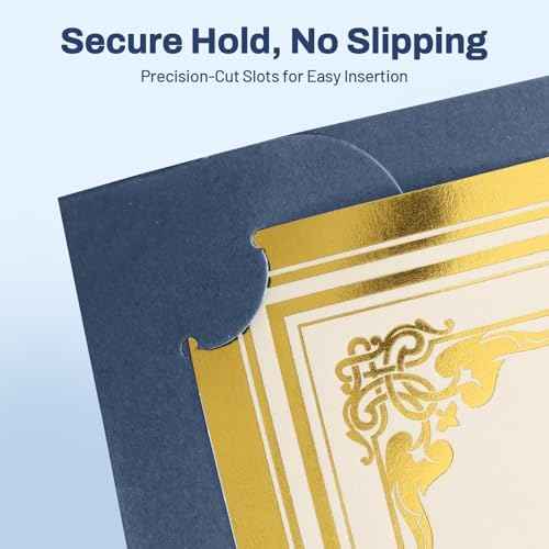 SUNEE Certificate Holders(Navy Blue, 30 Packs), Diploma Covers Gold Foil Border, for Letter Size 8.5x11 Certif — view 4