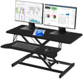 37" Desk Converter, Height Adjustable Stand Up Desk Converter, 2 Monitor Standing, Sit to Stand, Quick Sit to Tabletop, Riser