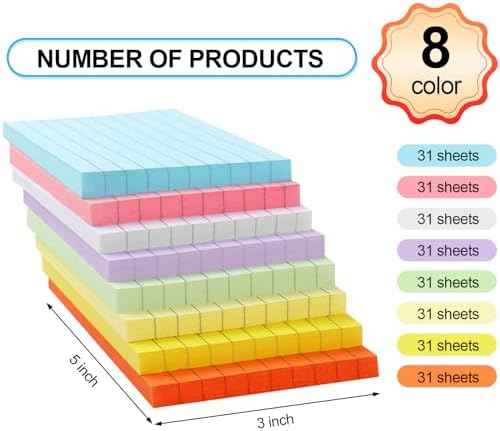 Utron 248 Sheets Colored Index Cards 3x5, Double-Sided Blank Notes Flash Cards for Studying, Note Cards 3x5 Li — view 2