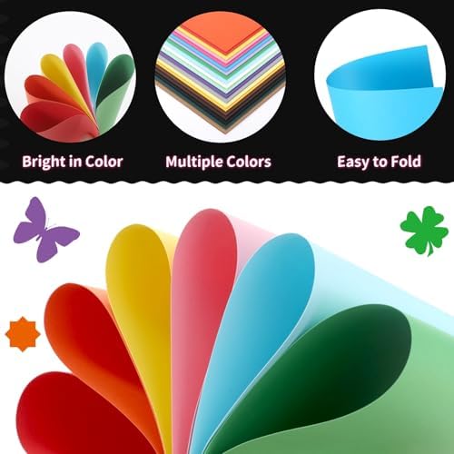 100 Sheets Colored Cardstock 8.5 "x 11", 65LB 180GSM Craft Bulk — view 3
