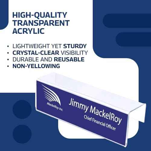 Acrylic Name Plate Holder – 8.5 x 2.5, 40 Pack — view 4