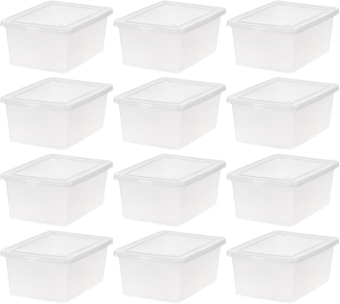 IRIS USA 12-Pack Storage Bins