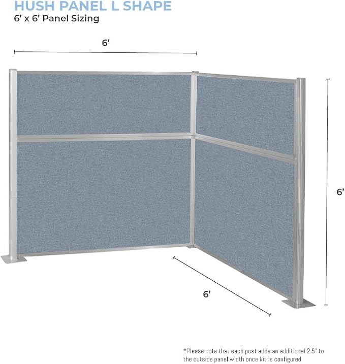 Versare Hush Panel Cubicle Kit | Workstation Partition Walls | Sound Dampening — view 4