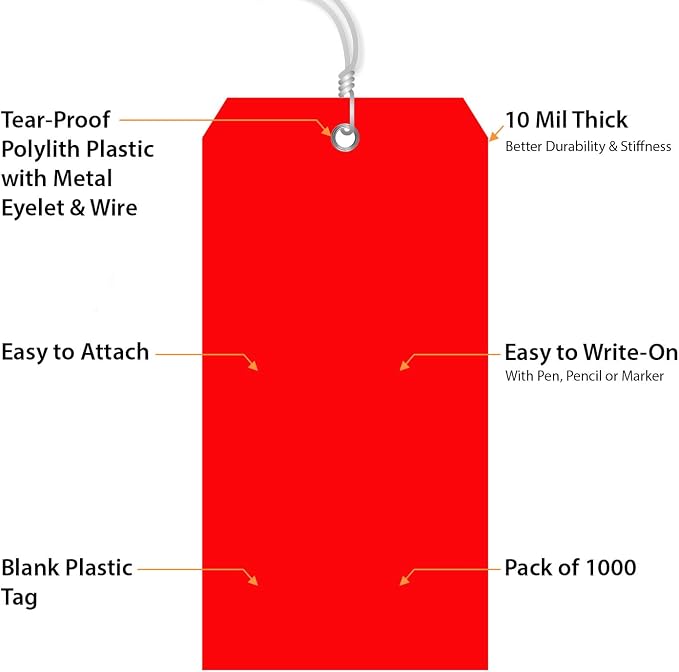 SmartSign Red Plastic Tags — view 3