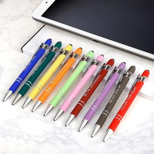 30 PCS Inspirational Pens Bulk with Stylus Tip Gifts Black Ink — view 6