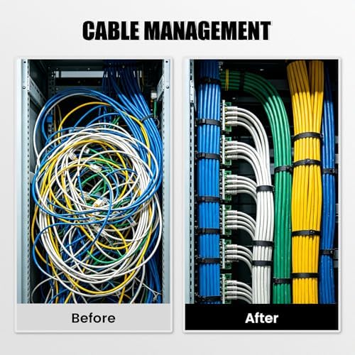 12 Inch Black Zip Ties, Heavy Duty Self Locking Wire Ties,1000PCS Plastic Cable Ties Straps for Cable Manageme — view 6