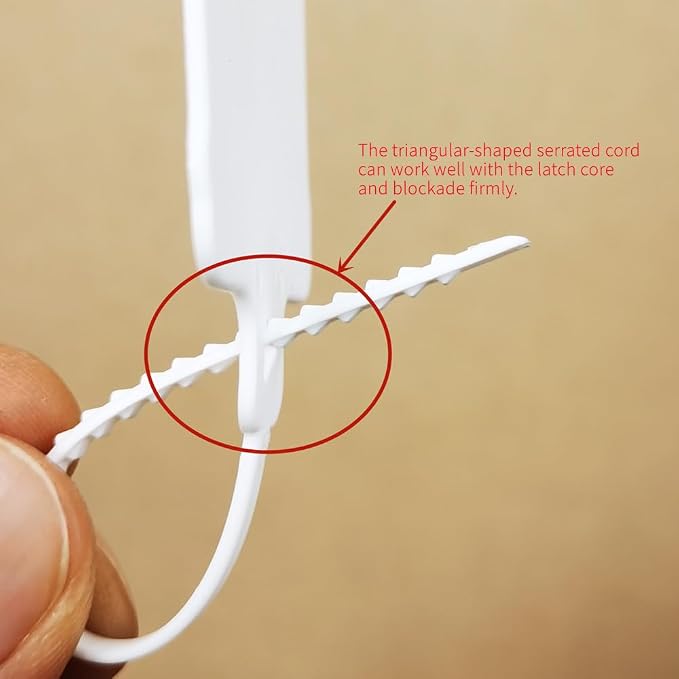 100pcs Reusable Blank Plastic Tags Ties Key Tags 1.45"*2.48" Serrated Tension — view 5
