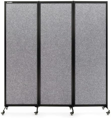 Room Partition 2.0 Upgrade Version,6'L* 6'7"H,3 Panel,Light Grey