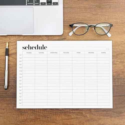 Weekly Schedule Pad, Tear Off Undated Weekly Planner Notepad, A4 Size (8,3" X 11,7"), Premium Thick Paper with — view 3
