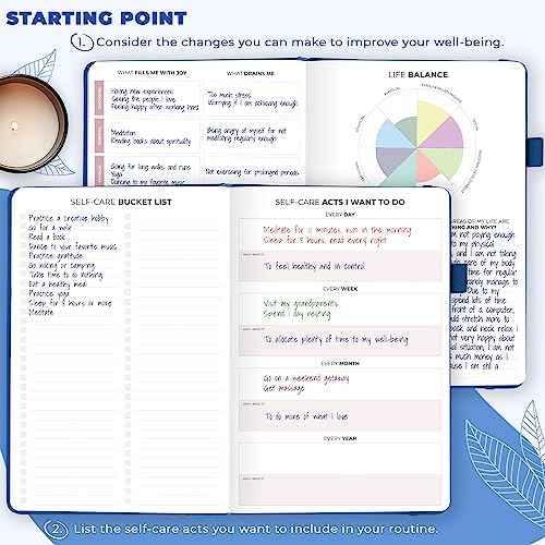 Clever Fox Self-Care Journal for Women, Daily Planner 5.8x8.3 Mystic blue — view 2