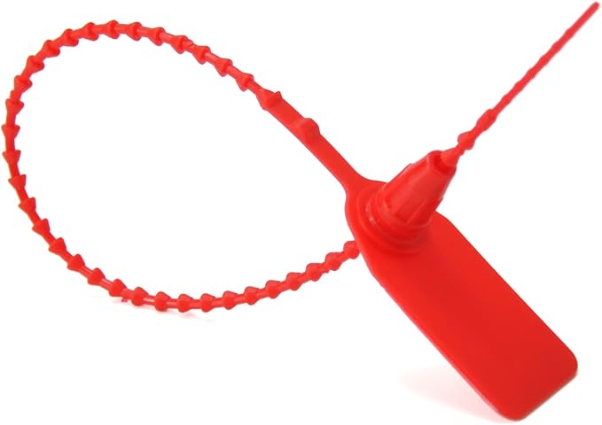 100Pcs Plastic Tamper Shipping Seals Pull-Tite Security Seal Signage Numbered — view 3