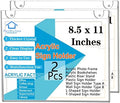 PecMuikee Acrylic Sign Holder 8.5x11 Horizontal, Wall Mount Acrylic