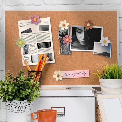 50Pcs Flower Push Pins,5 Colors Cute Cork Board Pins, Decorative Thumb Tacks for Bulletin Board, Feature Wall, — view 5