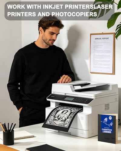 Black Cardstock, 8.5" x 11" Card Stock Colored Copy paper — view 6