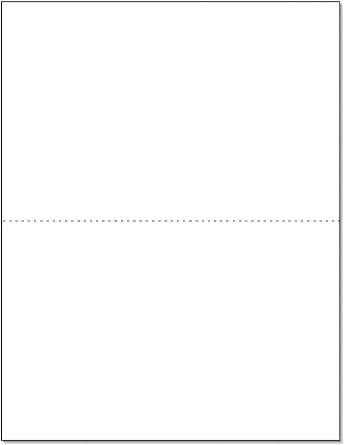 NextDayLabels - Letter Size White Perforated Blank Post Card Cardstock