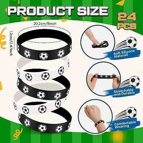 Sabary 48 Pcs Sports Pencils Silicone Bracelets Set Soccer Football Basketball Baseball Wooden Pencil Rubber W — view 3