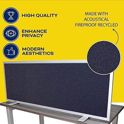 OBEX Acoustical Free Standing Privacy Screen, Cubicle Accessories Desk Privacy — view 4