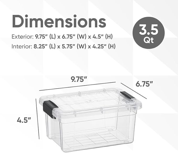 Superio Clear Storage Bins — view 2