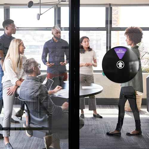 ASSURED SIGNS Office Door Sign 6 Inch - Rotating Wheel - 2 Pack — view 5