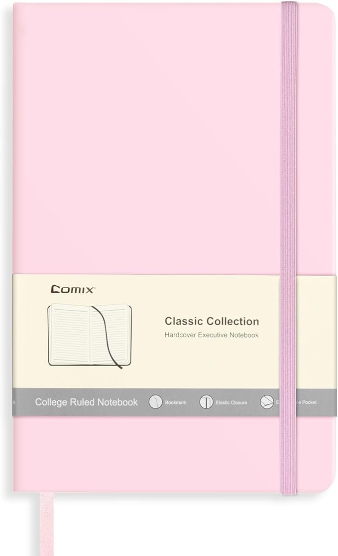 Comix Lined Journal Notebook for Women Men, Journaling Notebooks for Office