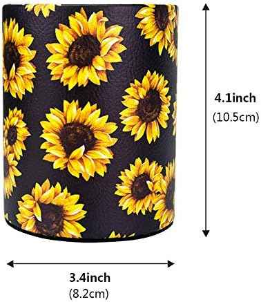 Sunflower Pen Holder, Pencil Holder Desk Organizer for Women Girls, Floral Makeup Brush Holder, Ideal Gift for — view 2
