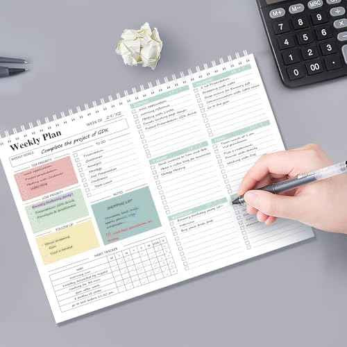 Ymumuda Weekly To Do List Notepad - Daily To Do List Undated 52 - Week Sheets, 8.5x11" Weekly Goal Notebook, H — view 2
