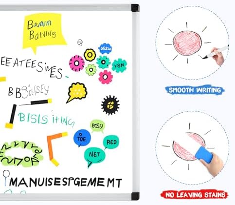 NEWBULIG White Board, 36" x 24" Magnetic Dry Erase Board for Wall with — view 4