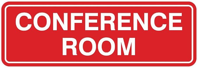 Standard Conference Room Sign -Red