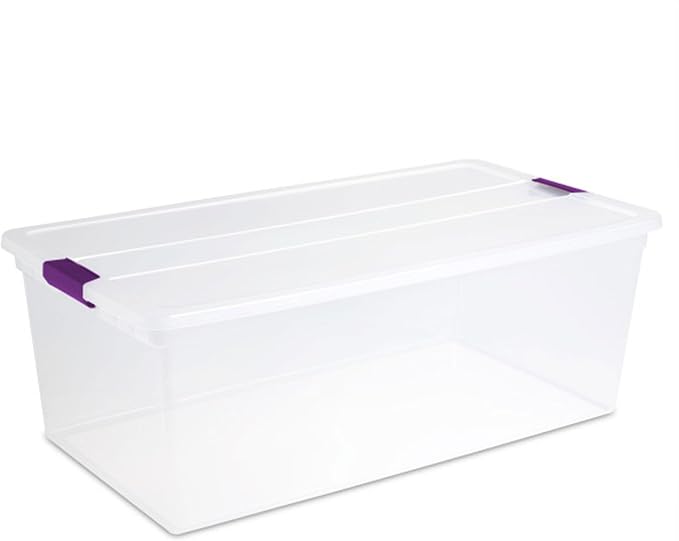 Sterilite 8-Pack 110 Quart ClearView Latch Box, Stackable Organizer Bins — view 7