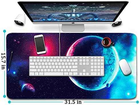 Naukay Gaming Mouse Pad, 31.5x15.7 inch Large Extended Computer Keyboard Mouse Mat, Water Resist Non-Slip Mous — view 6