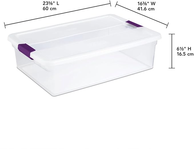 Sterilite 12-Pack 32 Quart ClearView Latch Box, Stackable Organizer Bins — view 2