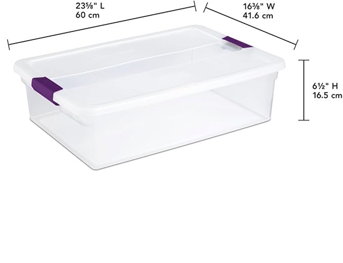 Sterilite 18-Pack 32 Quart ClearView Latch Box, Stackable Organizer Bins — view 3