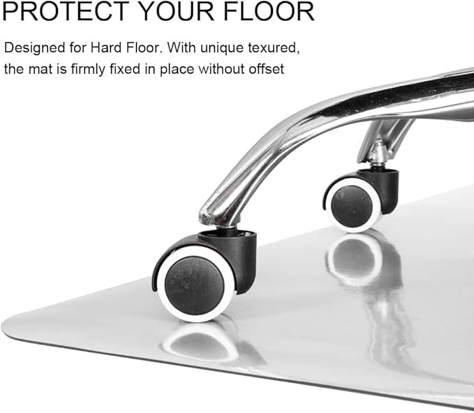 Kuyal Clear Chair mat for Hardwood Floor 46 x 60 inches Transparent Floor Mats — view 4