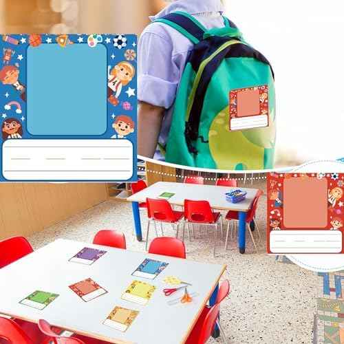 36 Pcs 4.49x4.72 Inch Kids Photo Nameplates for Desk Kids Name Labels — view 6