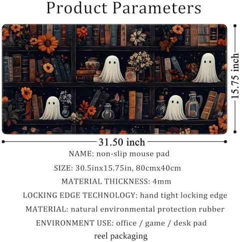 LuckyCow Cute Vintage Gothic Desk Mat Kawaii Dark Academia Desk Pad — view 6