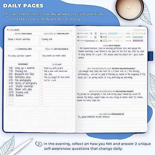 Clever Fox Self-Care Journal for Women, Daily Planner 5.8x8.3 Mystic blue — view 4